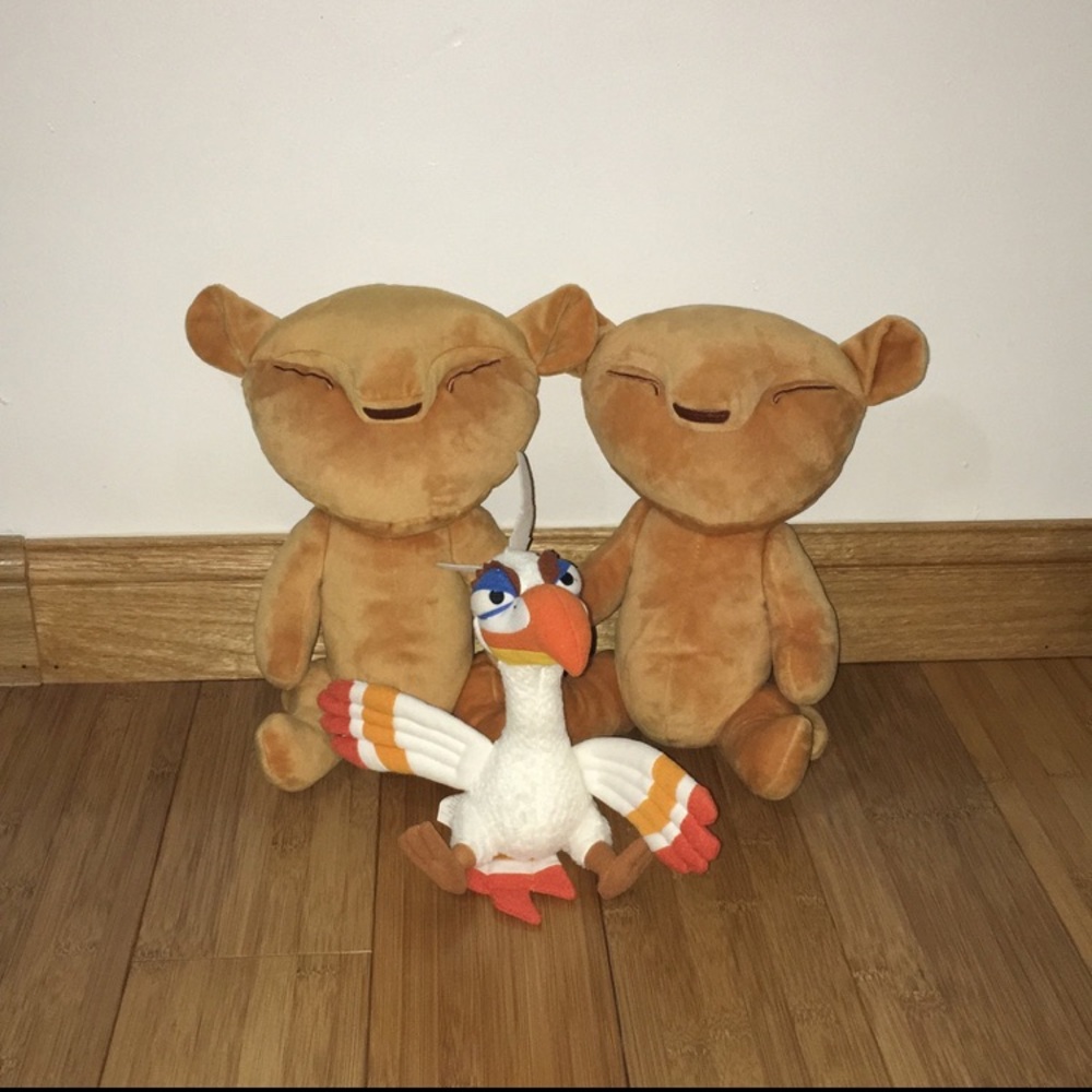 Disney Broadway Musical The Lion King - Baby Simba and Zazu Plush Lot Bundle